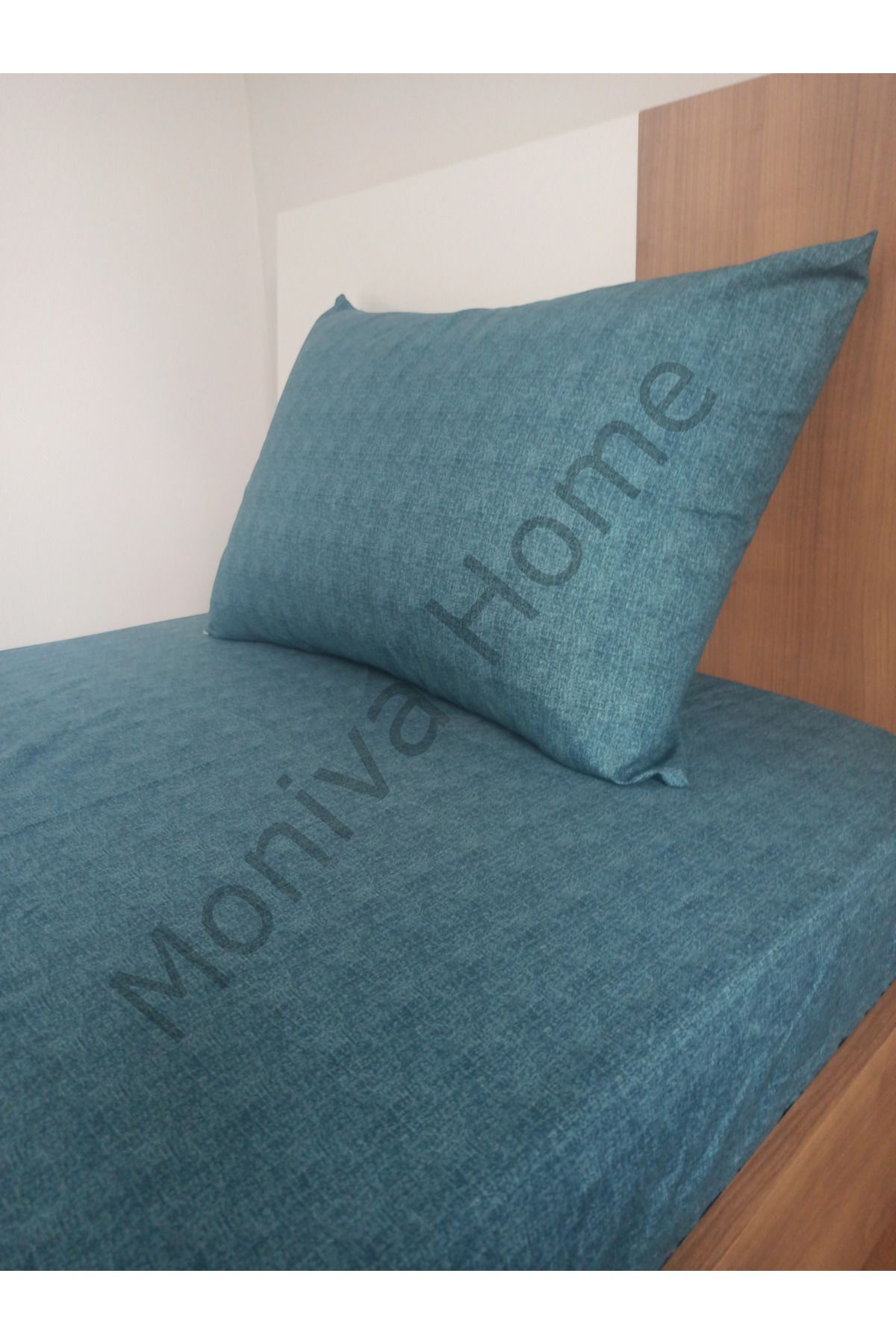 Moniva Home Tek Kişilik Pamuklu Lastikli Çarşaf Takımı (%60 Pamuk, 100x200 cm)